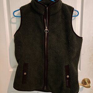 Barbour Burford Fleece Vest in Olive Green